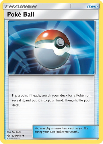 Cartas Pokemon Sun Item Poke Ball 125/149