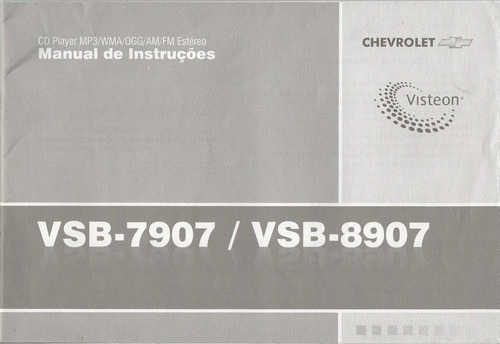 Manual  Som Gm Visteon Vsb-7907 E Vsb-8907 + 8 Capinhas