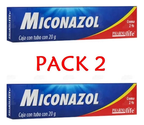 Miconazol Crema Para Tratar Infecciones Por Hongos Pack 2 Tipo de envase Tubo
