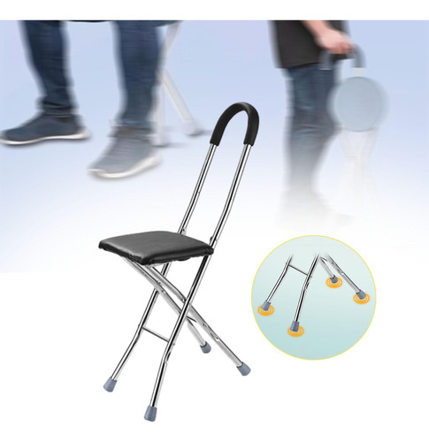 Silla Para Caminar Con Asiento, Silla De Bastón, Taburete