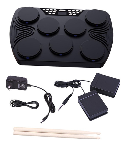 Set De Batería Digital Con Almohadillas Táctiles, Baquetas