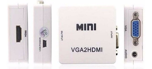 Conversor Vga A Hdmi Con Audio Nuevo Factura Local 1 Junta