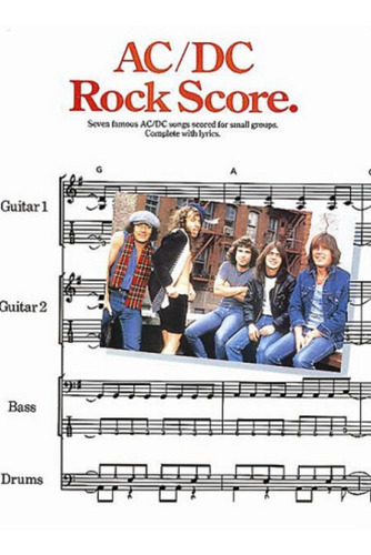 Ac Dc Rock Score - Tablatura Y Partitura Banda Completa Bajo