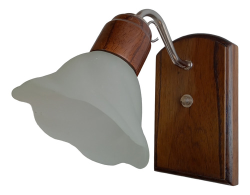 Aplique Madera Paraiso Laqueado Y Platil Marrón