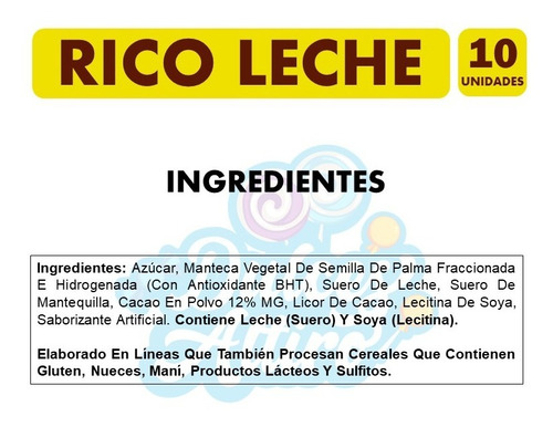 Chocolate Rico Leche, De Fruna - Display De 10un De 38gr C/u