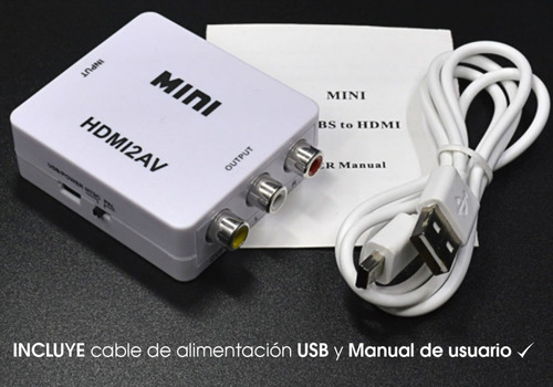Conversor Hdmi A Rca Adaptador Tv Tubo Play Convertidor 1080