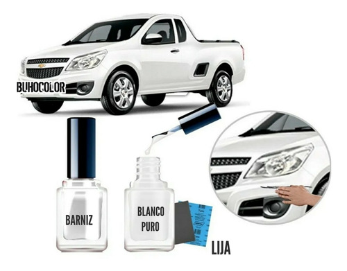 Imagen 4 de 7 de Tinta Rayones Retoque Fix Volkswagen Branco Puro