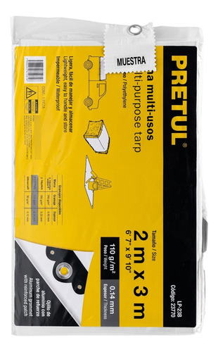 Lona 2 X 3 Metros, Blanca, Pretul 23770