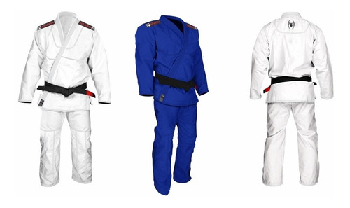 Kimono Jiu Jitsu Branco Ou Azul Trançado Diamante Adulto