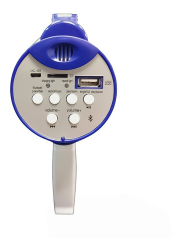 Imagen 4 de 4 de Megafono Portatil Bluetooth Recargable Efectos Graba Voz
