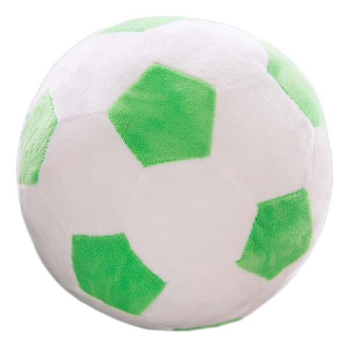 Pelota De Juguete De Fútbol De Felpa Creativa Blanco Verde