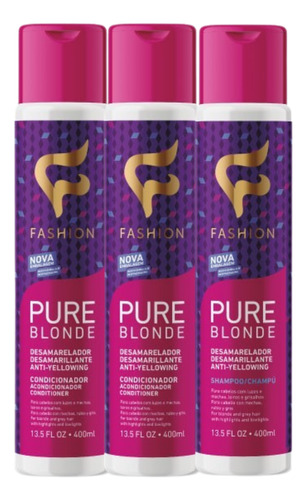 Kit 2x Condicionador 400ml + 1x Shampoo Pure Blonde Fashion