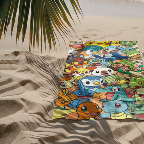 Tallaxi Toalla De Baño Pokemón Microfibra 78cm X 150cm Celeste