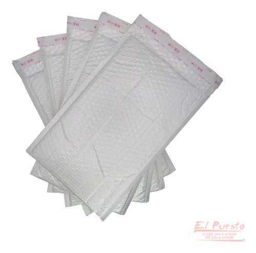 100u Bolsas Burbujas 30x20cm Impermeable Cierre Autoadhesivo Blanco Burbuja Con Pegatina