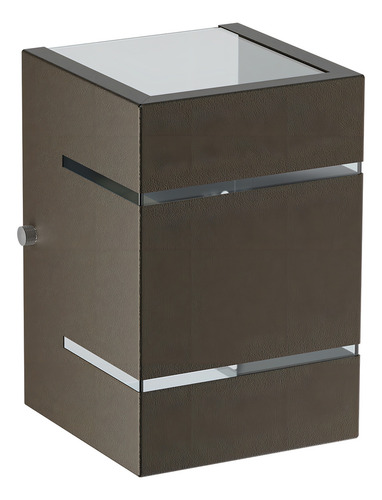 18x Arandela 2 Frisos Parede Garagem Interno Externo Mf115 Cor Marrom