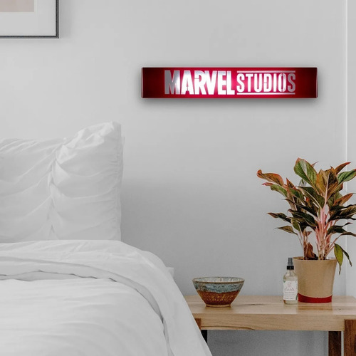Marvel Studios Letrero Luminoso Led 45cm Lampara Pared Señal