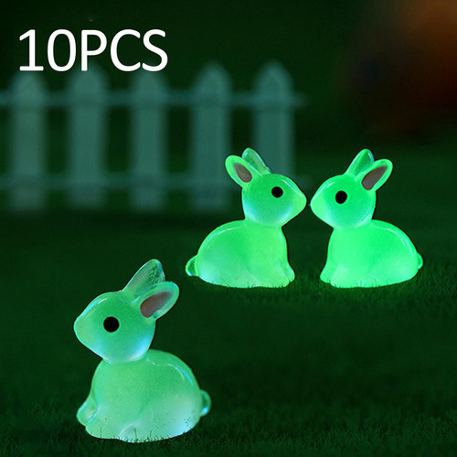 Adorno De Conejitos Luminosos, Esculturas De Jardín,