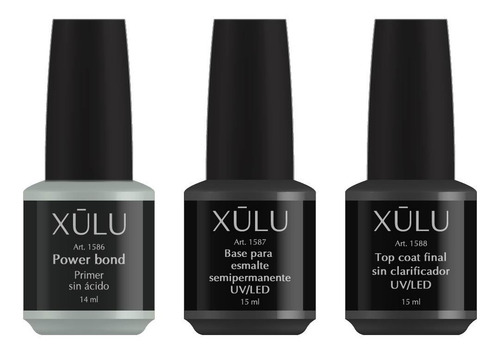 Imagen 1 de 3 de Powerbond + Base + Top Coat S/c Esmalte Semipermanente Xúlu