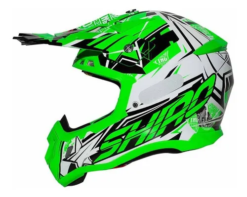 Capacete Downhill Enduro Shiro Mx 917 Thunder Iii Verde