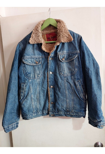 Campera De Jean Con Corderito Unisex Talle S Over Size