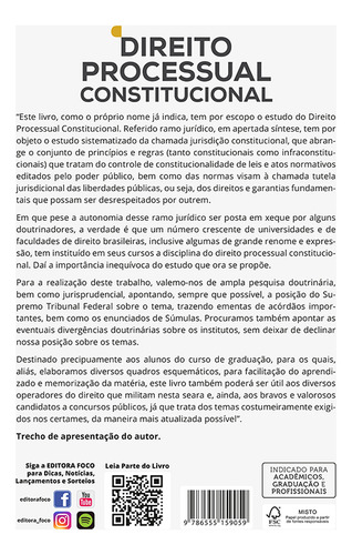 Direito Processual Constitucional - 12ª Ed - 2024, De Paulo Roberto De Figueiredo Dantas. Editora Editora Foco, Capa Mole Em Português, 2023