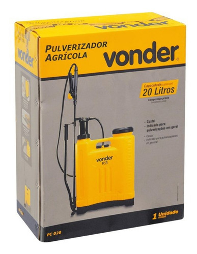 Pulverizador Manual De Compressão Prévia Pc020 Vonder - 20l