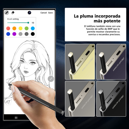 Celular Android Baratos S24 Ultra 6.6 En 4g 2+16gb Púrpura