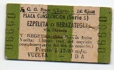 Boleto Capicua De Carton De Ferrocarril Trencodigo 77