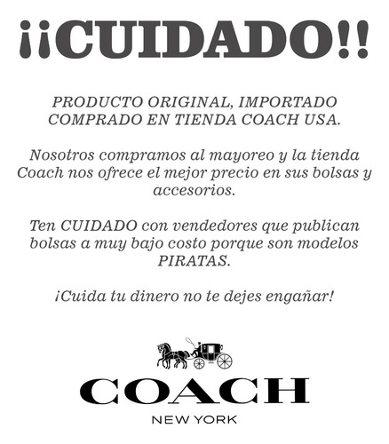 Cartera Coach Mujer Doble Cierre In Signature Canvas Gold