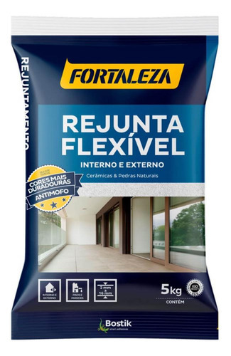 Rejunte Flexível Pra Pisos E Azulejos Fortaleza Branco 5kg