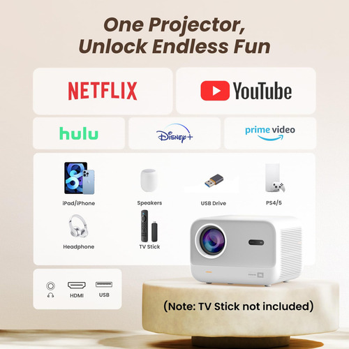 Projector Yaber L2s 1080p 700 Ansi Lumens Wifi 6 Bluetooth