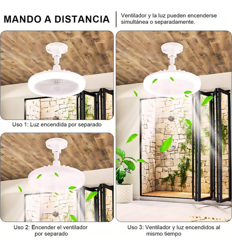 Ventilador de techo Dosyu DY-FL02-CV con 5 palas de Plástico color blanco estructura color blanco, 25cm de diámetro 50 Hz/60 Hz