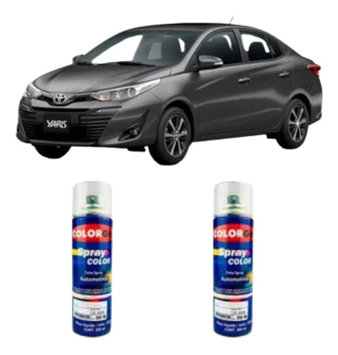 Spray Na Cor Do Seu Carro Cinza Granito Toyota 1g3 + Verniz