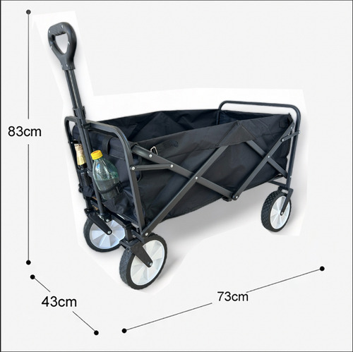 Carrito Vagon Plegable De Carga Multiusos Con Ruedas Camping
