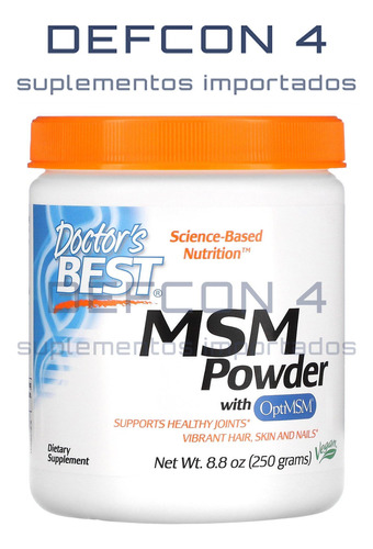 Msm Powder Enxôfre Orgânico Em Pó Doctor's Best 250 Gramas