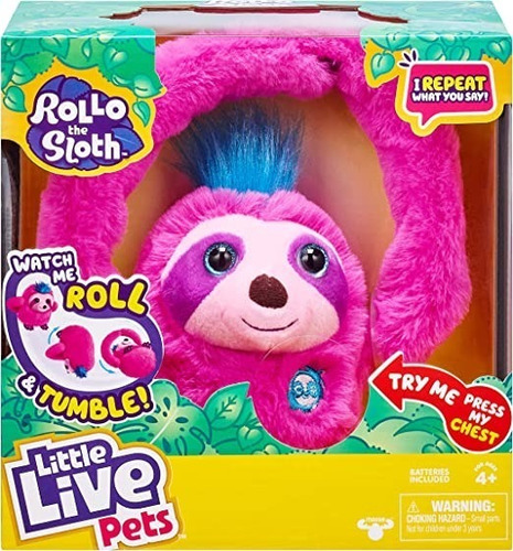 Little Live Pets Rollo The Sloth - Brazos Doblables