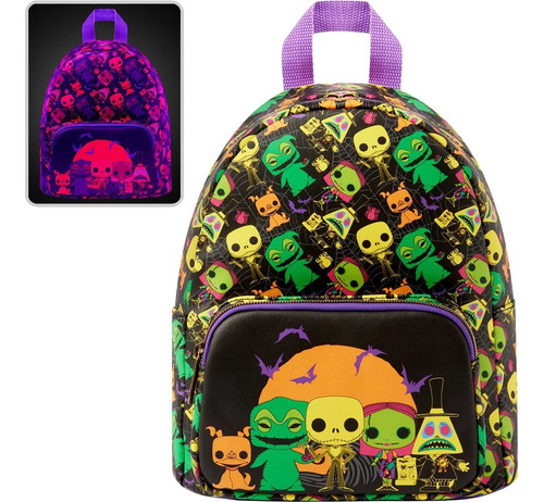 Mochila Funko Nightmare Before Christmas Black Light Navidad
