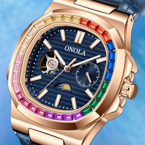 Reloj Mecánico Onola Moon Phase Skeleton