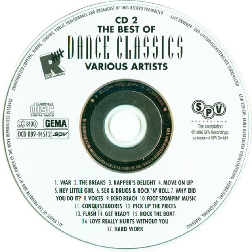 Dance Classics The Best Hits & Remixes 2cd (1996) Europa New