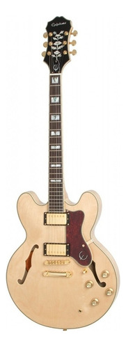 Guitarra elétrica Epiphone Archtop Sheraton-II PRO de  bordo natural brilhante com diapasão de pau ferro