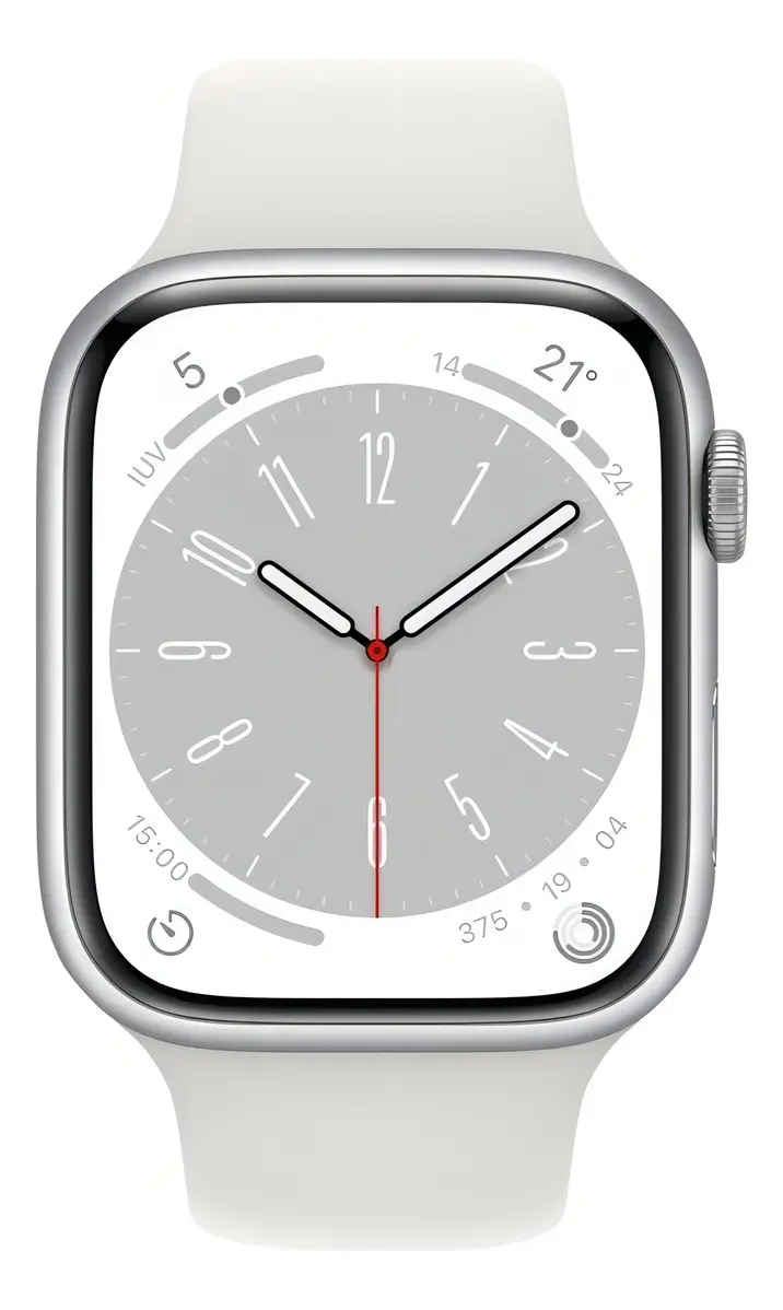 Apple Watch S8 45mm Gps Celular Pulseira Esportiva Branca - Aceitável (Recondicionado)