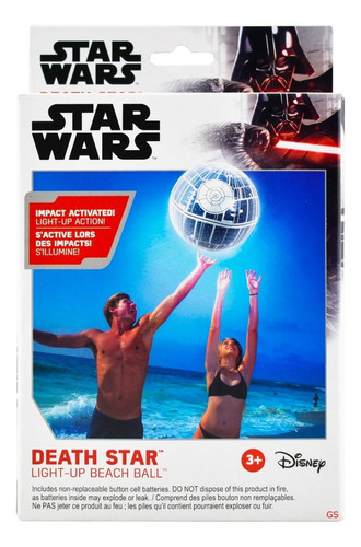 Star Wars Pelota Playa Estrella De La Muerte Luz Spin Master