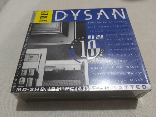 Imagen 3 de 8 de Caja De Discos 5 1/4 Dysan Md-2hd Nuevo Y Sellado Reliquia
