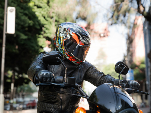 Hax. Casco Para Motociclista Dot + Ece 06. Force Darkness