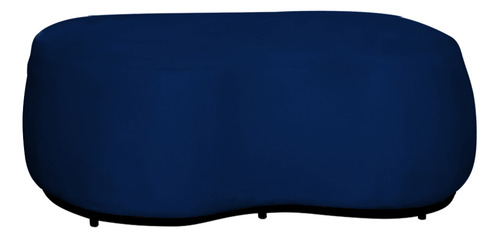 Puff Decorativo Beatriz Orgânico Veludo Azul Marinho