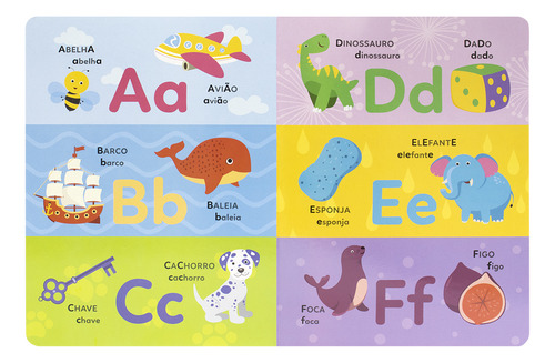 Livro Infantil Ilustrado Aprendendo O Alfabeto - Maiúsculas E Minúsculas - Capa E Página Cartonadas - Todolivro