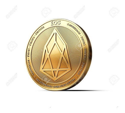 Criptomoneda Eos Moneda  Física Coleccionable Con Cápsula