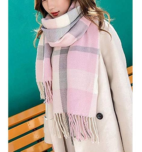 Bufanda Larga Wander Agio Invierno Mujer A Cuadros Tejida Color Diseño De La Tela Talle