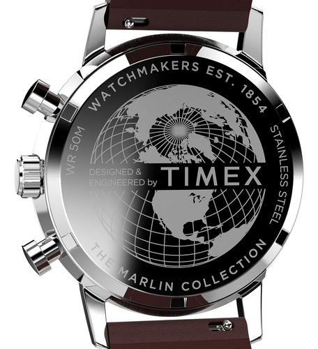 Reloj Timex Marlin Para Hombre, Caja De 40 Mm, Esfera Azul Y