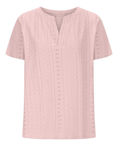 Playera De Talla Grande Con Ojales Para Mujer, Blusa Con Cue